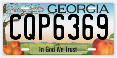 GA license plate CQP6369