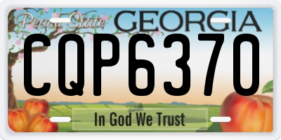 GA license plate CQP6370