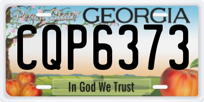 GA license plate CQP6373
