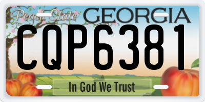 GA license plate CQP6381