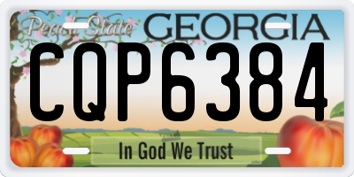 GA license plate CQP6384