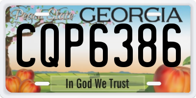 GA license plate CQP6386