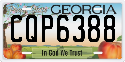 GA license plate CQP6388