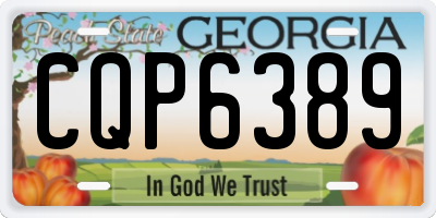 GA license plate CQP6389