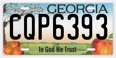 GA license plate CQP6393