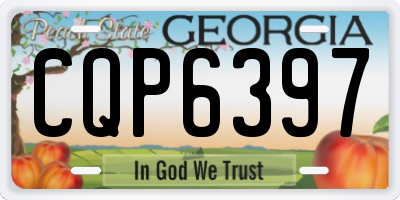 GA license plate CQP6397