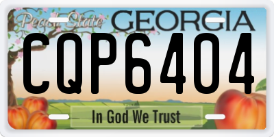 GA license plate CQP6404