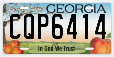 GA license plate CQP6414