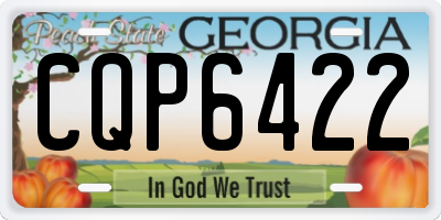 GA license plate CQP6422