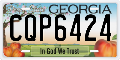 GA license plate CQP6424