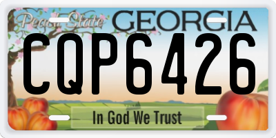 GA license plate CQP6426