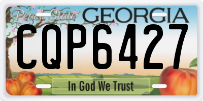 GA license plate CQP6427
