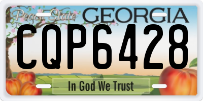 GA license plate CQP6428