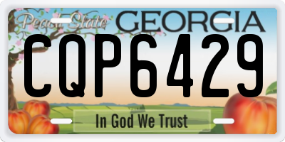GA license plate CQP6429