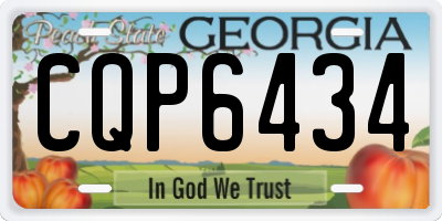 GA license plate CQP6434