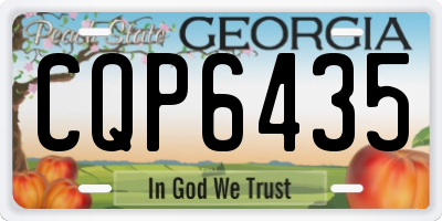 GA license plate CQP6435