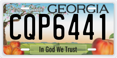 GA license plate CQP6441