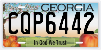 GA license plate CQP6442