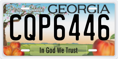 GA license plate CQP6446