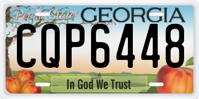 GA license plate CQP6448