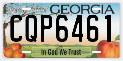 GA license plate CQP6461