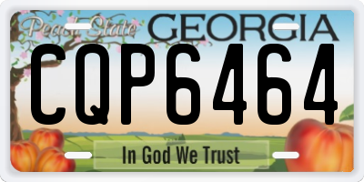 GA license plate CQP6464