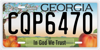 GA license plate CQP6470