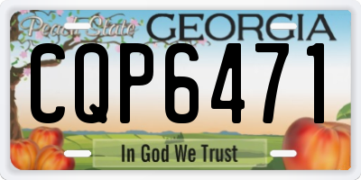 GA license plate CQP6471