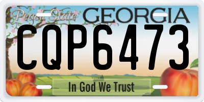 GA license plate CQP6473