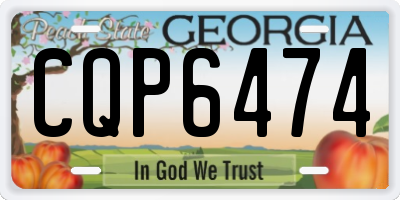 GA license plate CQP6474