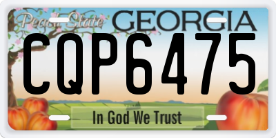 GA license plate CQP6475