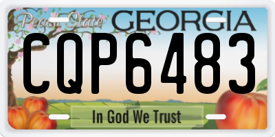 GA license plate CQP6483