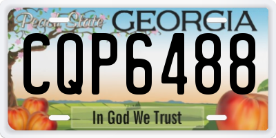 GA license plate CQP6488