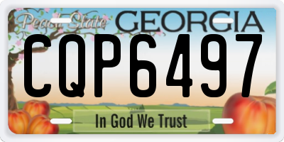 GA license plate CQP6497