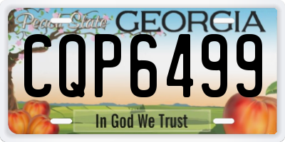 GA license plate CQP6499