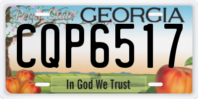 GA license plate CQP6517