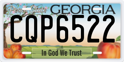 GA license plate CQP6522