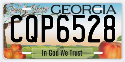 GA license plate CQP6528