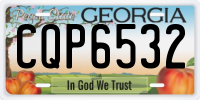 GA license plate CQP6532