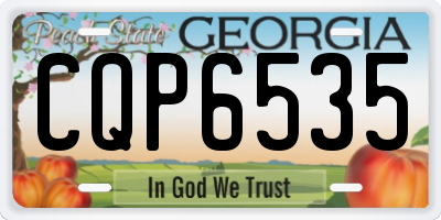 GA license plate CQP6535