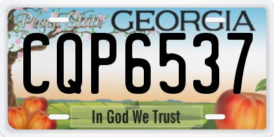 GA license plate CQP6537