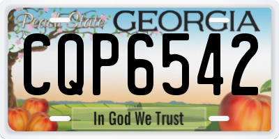 GA license plate CQP6542