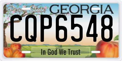 GA license plate CQP6548