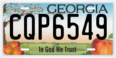 GA license plate CQP6549