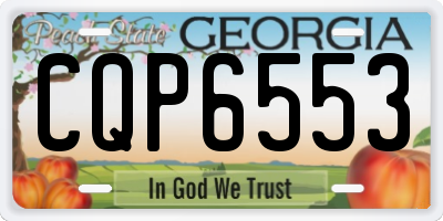 GA license plate CQP6553