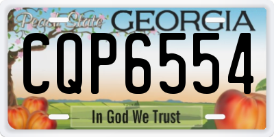 GA license plate CQP6554