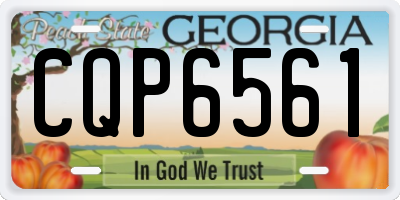 GA license plate CQP6561