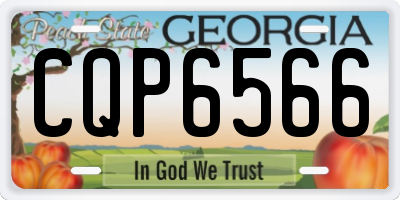 GA license plate CQP6566