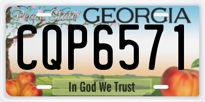 GA license plate CQP6571
