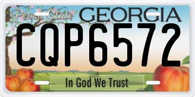 GA license plate CQP6572